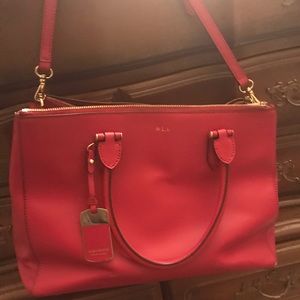 Ralph Lauren red leather purse